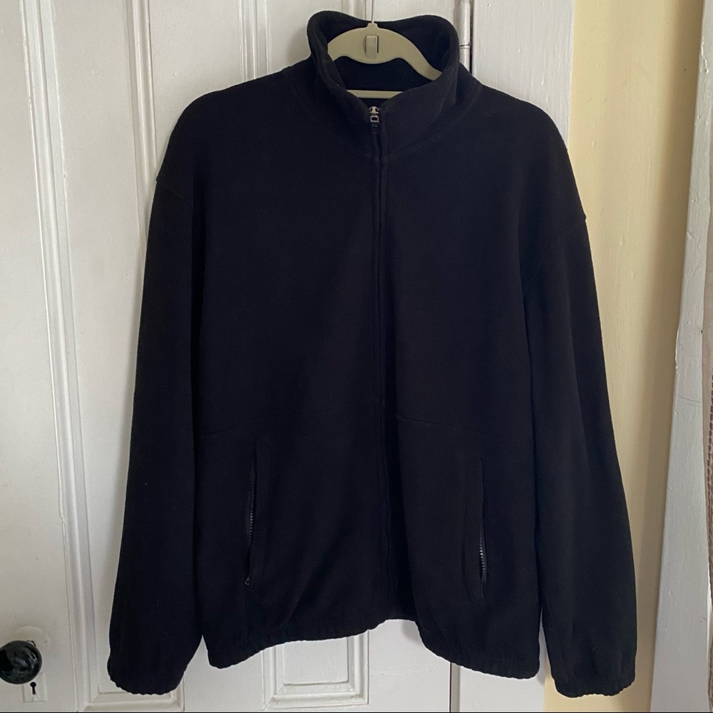 Weatherproof Men’s Fleece Zip Up Jacket - Black Small